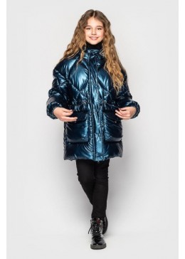 Cvetkov синяя зимняя куртка для девочки Ясмин